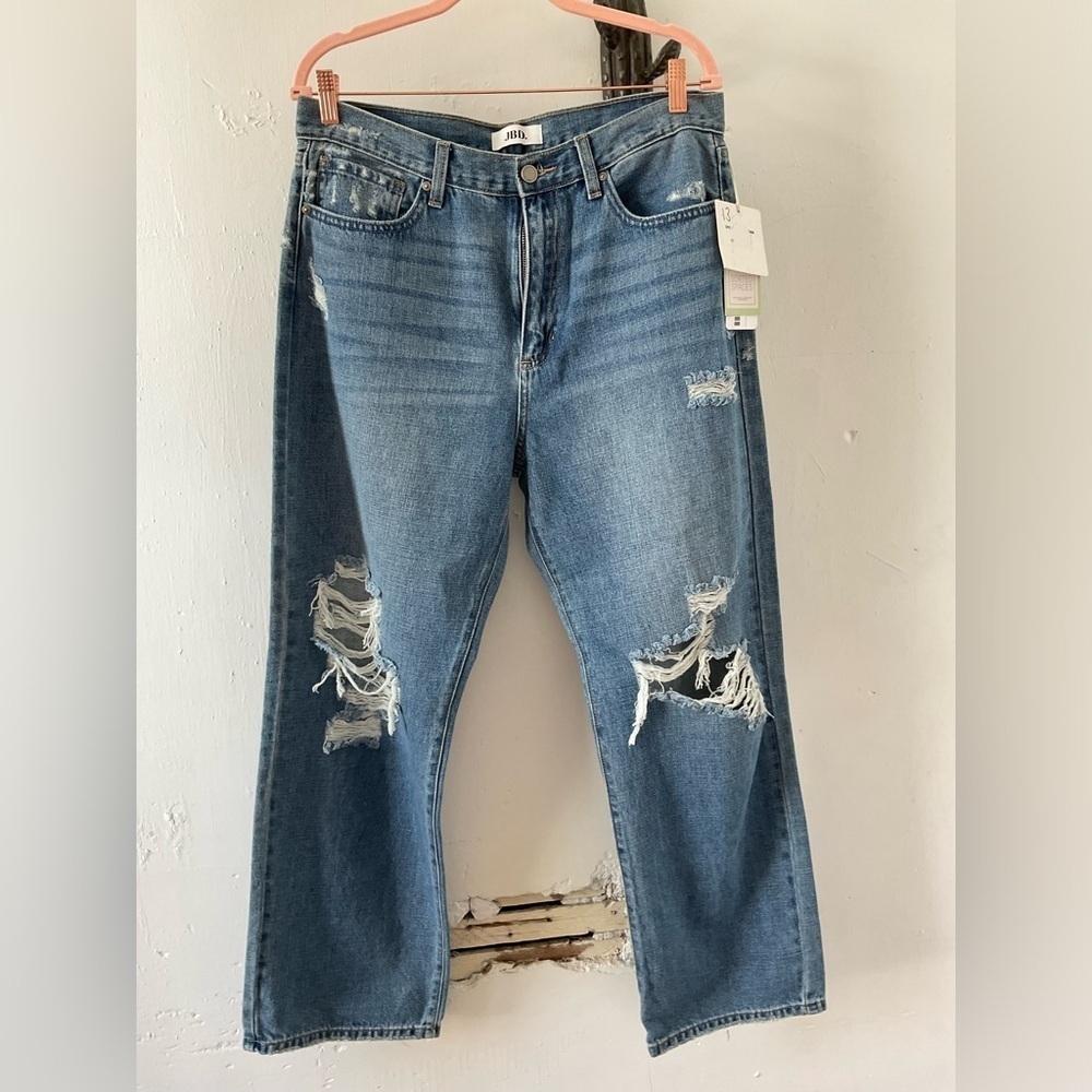 Just Black Denim Distressed Jeans NWT